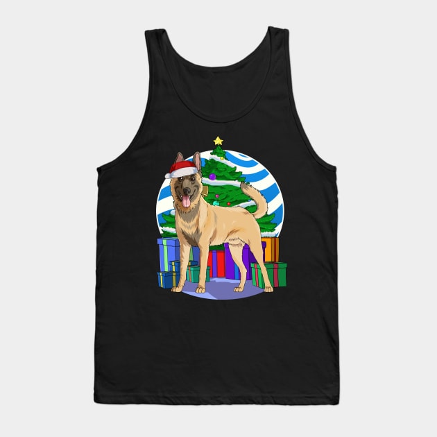 Belgian Malinois Dog Christmas Tree Decoration Tank Top by Noseking